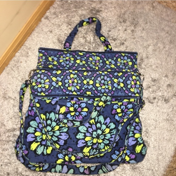 Vera Bradley Indigo Pop Retired Pattern Quilted Purse - Picture 4 of 10